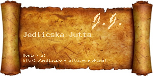 Jedlicska Jutta névjegykártya